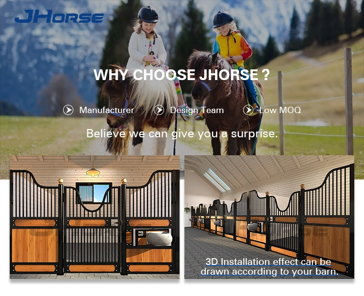 Wholesale Carbonized Flexible Horse Barn Full Equipment Stable Stall Front Panel Door
