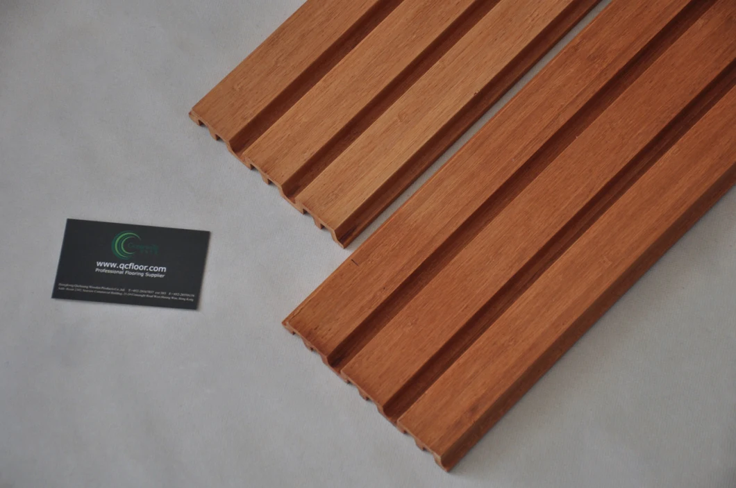 Indoor and Outdoor Grating Wall Panel New Design Solid Bamboo Wallboard Solid Vertical Wall Panel Bamboo Ceiling