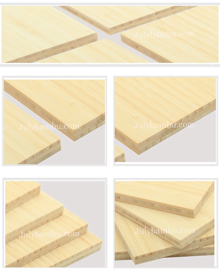 Solid Furniture Board 3 Layers Natural Vertical 6.5mm 1 4 Inch Bamboo Wood Panels