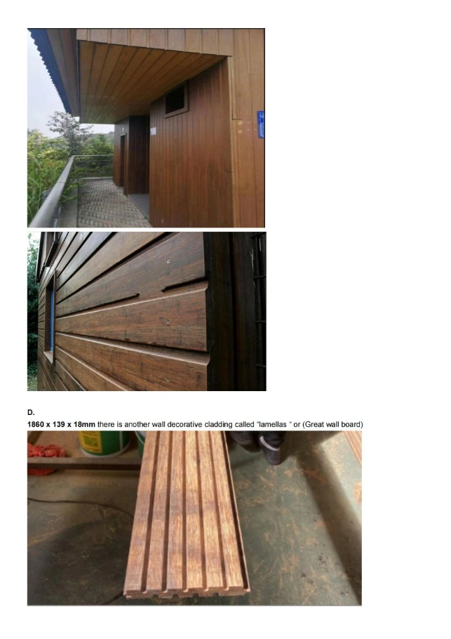 FSC Outdoor Strand Woven Bamboo Decking (Terrace board) and Wall Cladding Facade