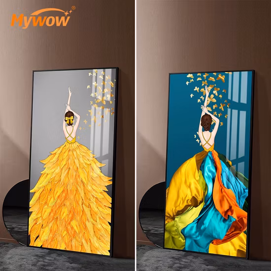Flower & Women & Scenery Wall Mural for Hallway